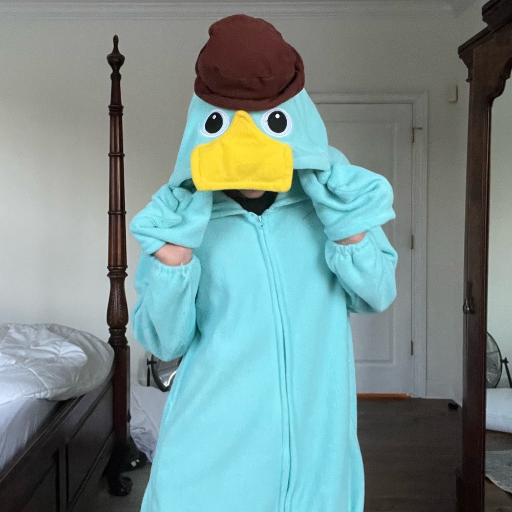 Amazon Blue and Brown Perry the Platypus Costume/onesie
